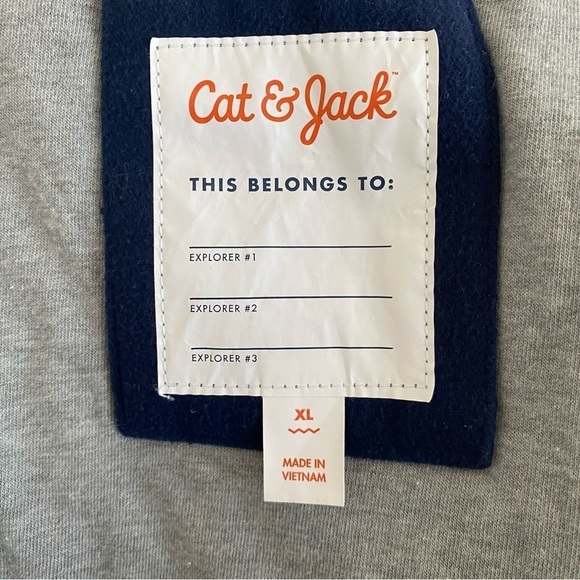 Boys' Solid Jacket With Hood - Cat & Jack™ Navy Blue Size XL - Picture 7 of 9